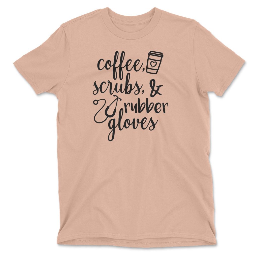 coffe gloves and scrubs